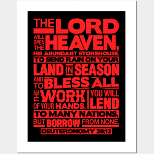 Deuteronomy 28:12 You Will Lend To Many Nations Posters and Art